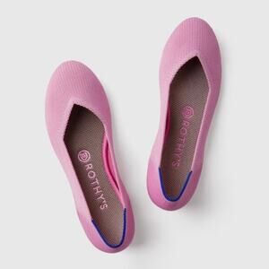 Rothy’s The Flat Round Toe Ballet Flats Begonia Pink Size 7.5